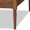 Baxton Studio Ogden Mid-Century Walnut Brown Finished Wood and Synthetic Rattan Twin Size Daybed 194-11517-ZORO - alternate 7